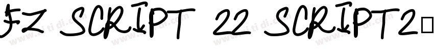 FZ SCRIPT 22 SCRIPT2字体转换